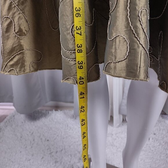 Amy's Closet Young Adult Black Gold Velvet Top, Faux Sweater Satin Dress Size 16 - Picture 6 of 10